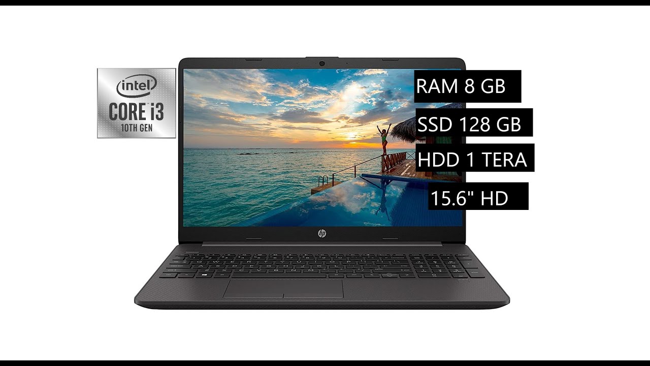 LAPTOP HP 250 G8 Intel Core i3-1005G1 1.2Ghz 2 Núcleos Max. Velocidad 3.4Ghz 4MB Cache 8GB DDR4 Disco Sólido 256GB M.2