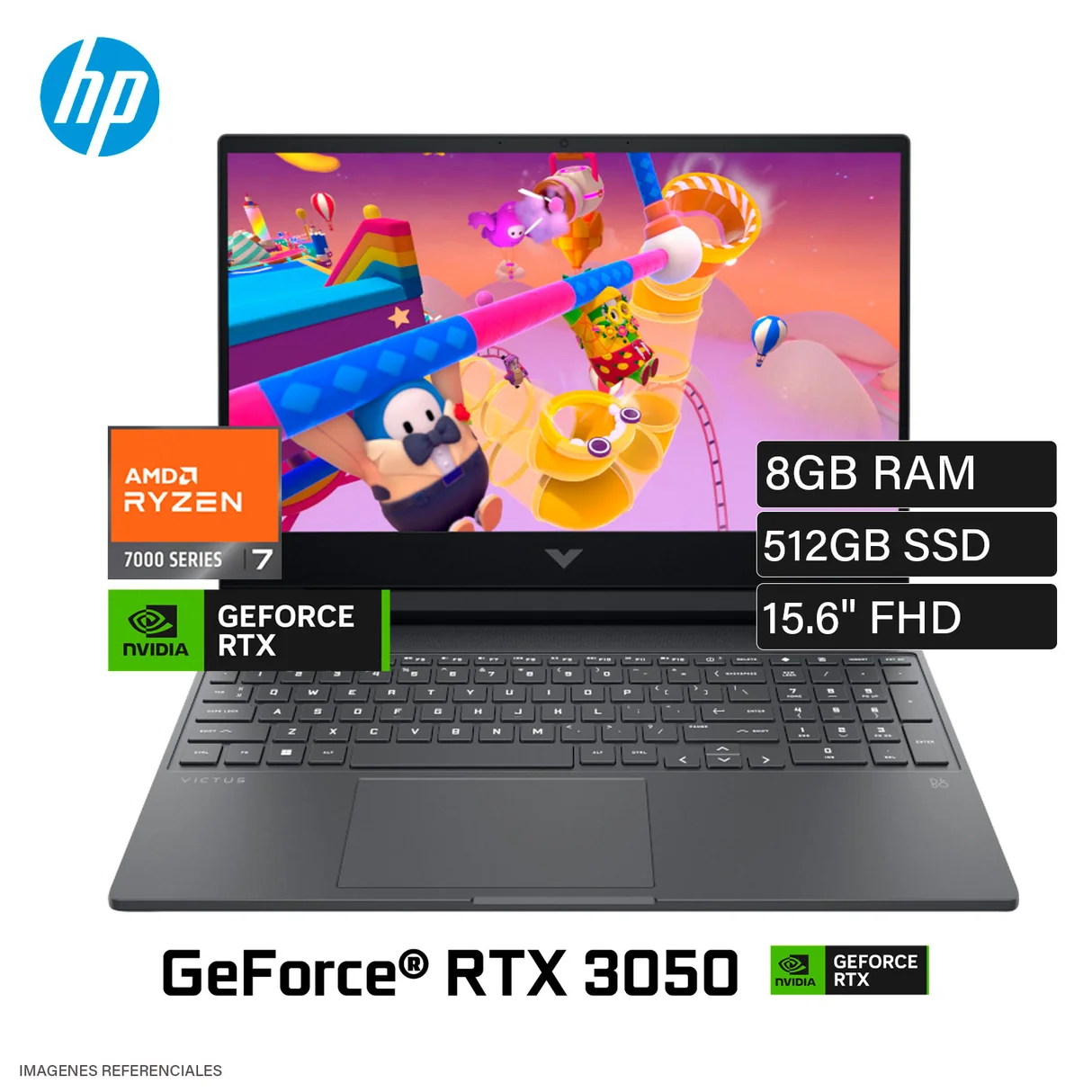 LAPTOP GAMING HP VICTUS 15-FB3018LA AMD Ryzen 7 7445H 8GB (1*8GB) DDR5-5600 MHZ SSD 512GB