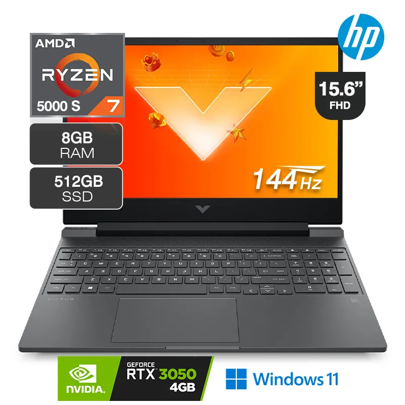 LAPTOP GAMING HP VICTUS 15-FB0126LA AMD RYZEN 7 5800H 8GB (1*8GB) DDR4 3200 MHZ SSD 512GB