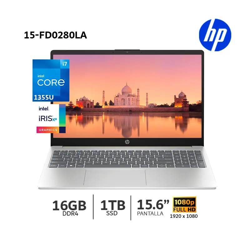 LAPTOP HP 15-FD0280LA INTEL CORE I7 1355U 16GB RAM 1TB SSD