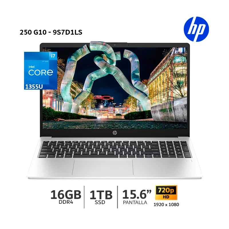 LAPTOP HP 250 G10 INTEL CORE I7 1355U 16GB RAM 1TB SSD