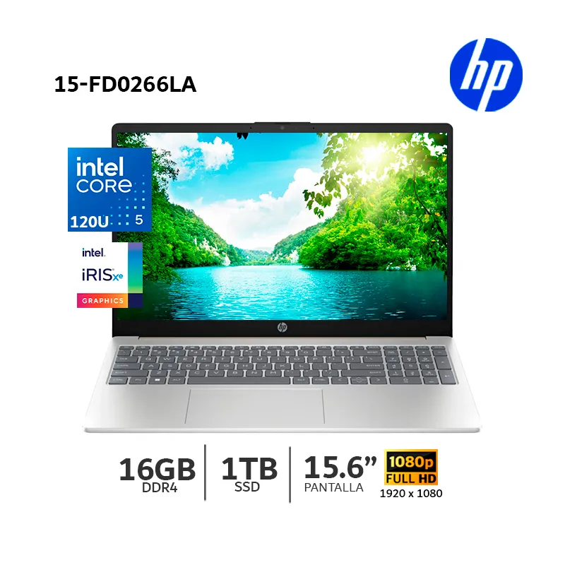 LAPTOP HP 15-FD0266LA INTEL CORE I5 120U 16GB RAM 1TB SSD