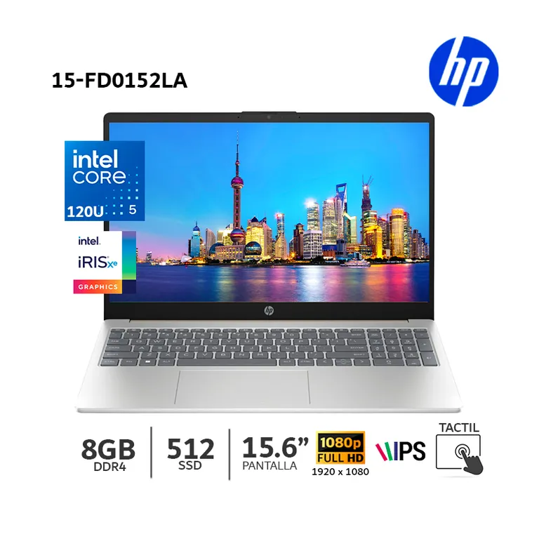 LAPTOP 2-EN-1 HP 15-FD0152LA INTEL CORE 5 120U 8GB RAM 512GB SSD