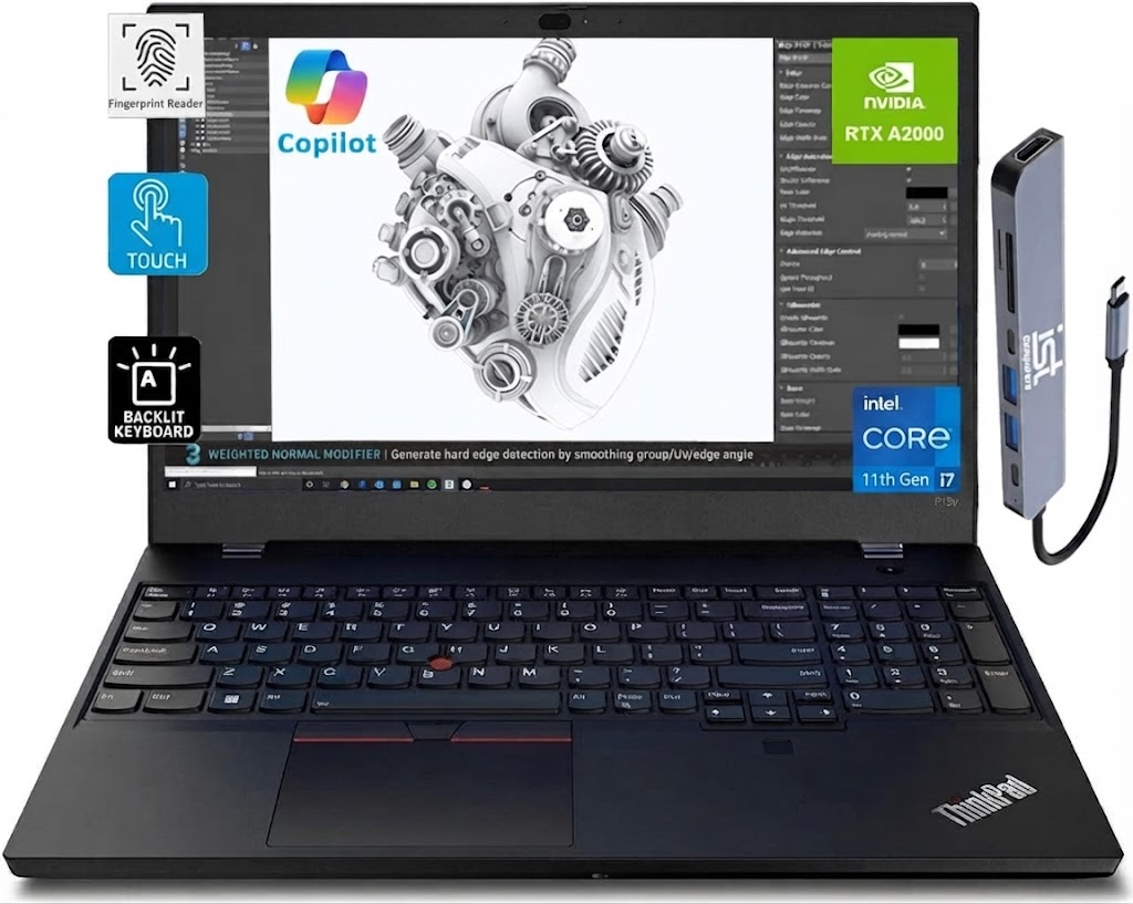 WORKSTATION MOBIL LENOVO THINKPAD P15 GEN 2 Intel Core i7-11850H 2.5Ghz 8 Nucleos 16 Sub-Procesadores Max. Turbo 4.8Ghz 24MB Cache 32GB DDR4 Disco SSD 1.0TB M.2 NVME